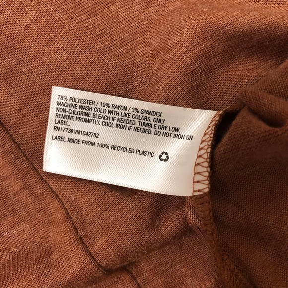 A New Day Mock Neck Long Sleeve Rust Color Large - Picture 10 of 12